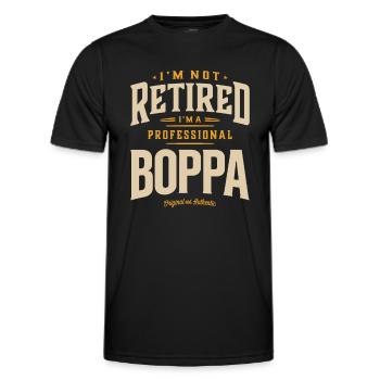 I'm Not Retired I'm a Professional Boppa Funny Dad - Men's Functional T-Shirt - black - Front - AI Model Male 178 dark (178cm)