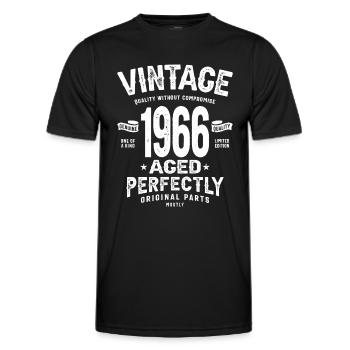 1966 Birthday 57 Years Old - Men's Functional T-Shirt - black - Front - AI Model Male 178 dark (178cm)