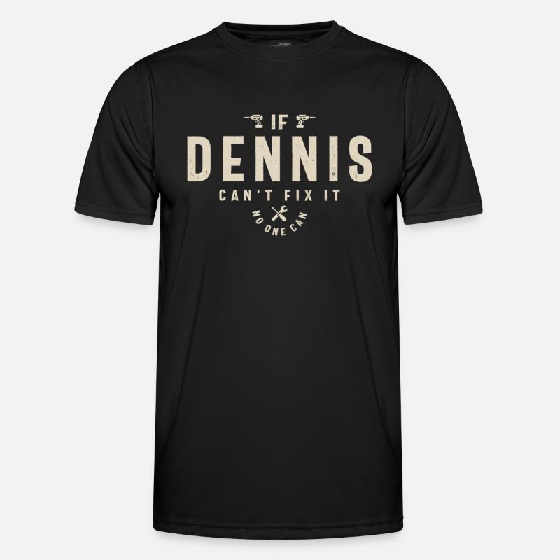 Dennis Personalized Name - Men's Functional T-Shirt - black