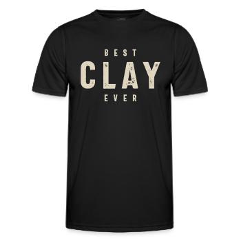 Clay Personalized Name - Men's Functional T-Shirt - black - Front - AI Model Male 178 dark (178cm)