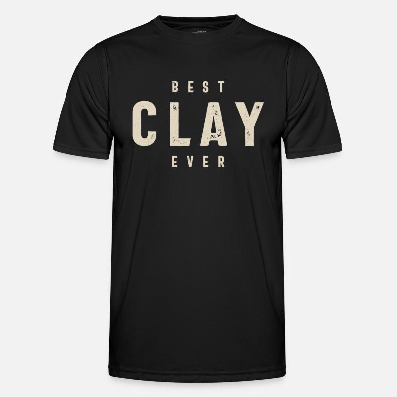 Clay Personalized Name - Men's Functional T-Shirt - black