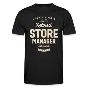 Store Manager Job Title Profession - Men's Functional T-Shirt - black - Front - AI Model Male 178 dark (178cm)