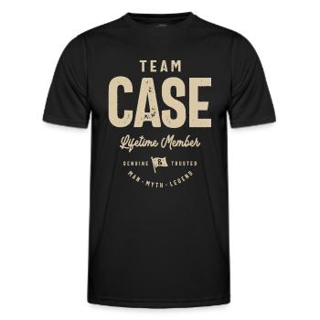 Team Case Lifetime Member - Name Case - Men's Functional T-Shirt - black - Front - AI Model Male 178 dark (178cm)