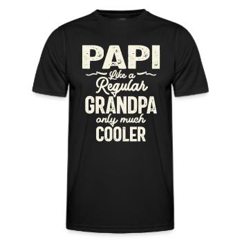 Papi comme un grand-père ordinaire, seulement plus cool - père - T-shirt sport Homme - noir - Devant - AI Model Male 178 dark (178cm)