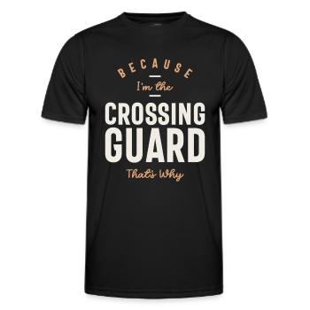 Crossing Guard - Unwavering Dedication - Men's Functional T-Shirt - black - Front - AI Model Male 178 dark (178cm)