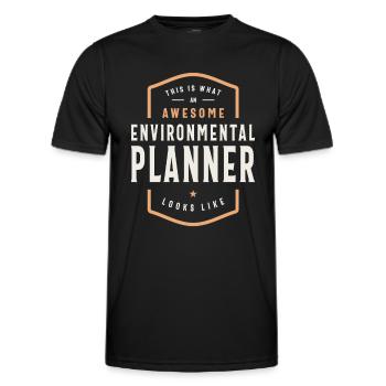 Environmental Planner - Awesomeness Defined - Men's Functional T-Shirt - black - Front - AI Model Male 178 dark (178cm)