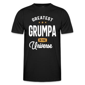 Universe's Greatest Grumpa - Father's Day - Men's Functional T-Shirt - black - Front - AI Model Male 178 dark (178cm)