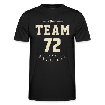 72 Years of Pure Awesomeness - 72nd Birthday - Men's Functional T-Shirt - black - Front - AI Model Male 178 dark (178cm)