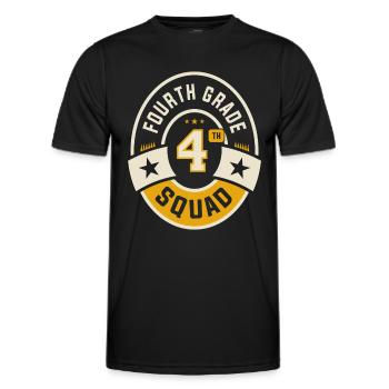 Fourth 4th Grade Squad Team Back To School - Men's Functional T-Shirt - black - Front - AI Model Male 178 dark (178cm)