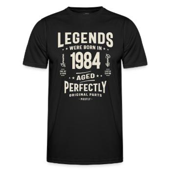 Legends 1984 Birthday 39 Years Old - Men's Functional T-Shirt - black - Front - AI Model Male 178 dark (178cm)