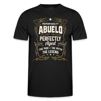 Abuelo The Man The Myth the Legend Funny Grandpa - Men's Functional T-Shirt - black - Front - AI Model Male 178 dark (178cm)