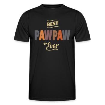 Best Pawpaw Ever Gift for Grandpa from Grandkids - Men's Functional T-Shirt - black - Front - AI Model Male 178 dark (178cm)