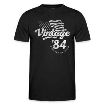 40th Birthday Vintage 1984 Gifts 40 Year Old - Men's Functional T-Shirt - black - Front - AI Model Male 178 dark (178cm)