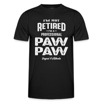 I'm Not Retired I'm a Professional Pawpaw - Father - Men's Functional T-Shirt - black - Front - AI Model Male 178 dark (178cm)