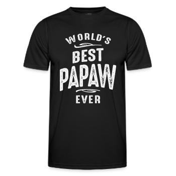World's Best Papaw Ever - Father's Day - Men's Functional T-Shirt - black - Front - AI Model Male 178 dark (178cm)