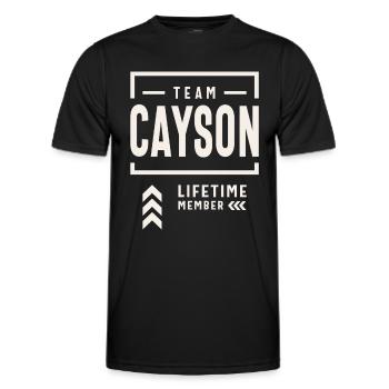 Membre à vie de l’équipe Cayson Funny Name Cayson - T-shirt sport Homme - noir - Devant - AI Model Male 178 dark (178cm)