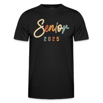 Class of 2025 Graduation - Senior 2025 - Men's Functional T-Shirt - black - Front - AI Model Male 178 dark (178cm)