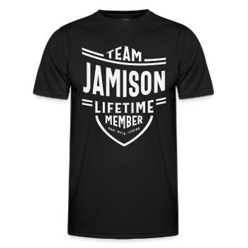 Team Jamison Lebenslanges Mitglied Lustiger Name Jamison - Männer Funktions-T-Shirt - Schwarz - Vorne - AI Model Male 178 dark (178cm)