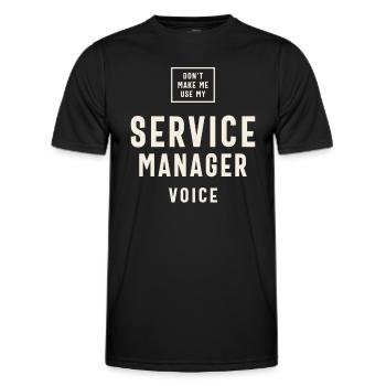 Funny Job Occupation Service Manager - Men's Functional T-Shirt - black - Front - AI Model Male 178 dark (178cm)