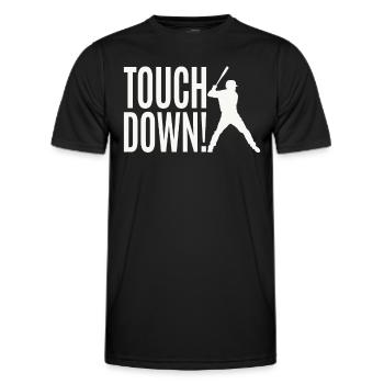 Touchdown Baseball Sports Funny - Men's Functional T-Shirt - black - Front - AI Model Male 178 dark (178cm)