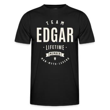 Team Edgar Lifetime Member Funny Name Edgar - Men's Functional T-Shirt - black - Front - AI Model Male 178 dark (178cm)