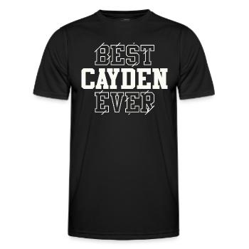 Best Cayden Ever Personalized Name Cayden - Men's Functional T-Shirt - black - Front - AI Model Male 178 dark (178cm)