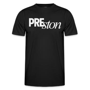 Preston Personal Name - Men's Functional T-Shirt - black - Front - AI Model Male 178 dark (178cm)