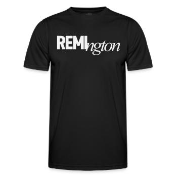 Remington Personal Name - Men's Functional T-Shirt - black - Front - AI Model Male 178 dark (178cm)