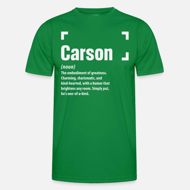 Carson Definition Funny Name Carson Men's Functional T-Shirt