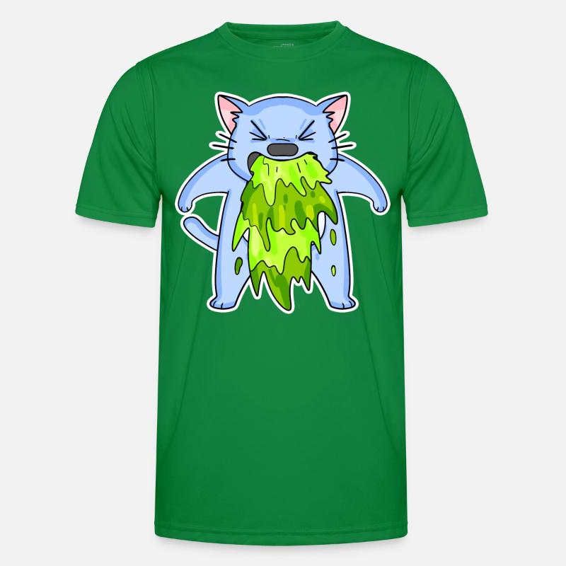 Cat puking puke Men's Functional T-Shirt