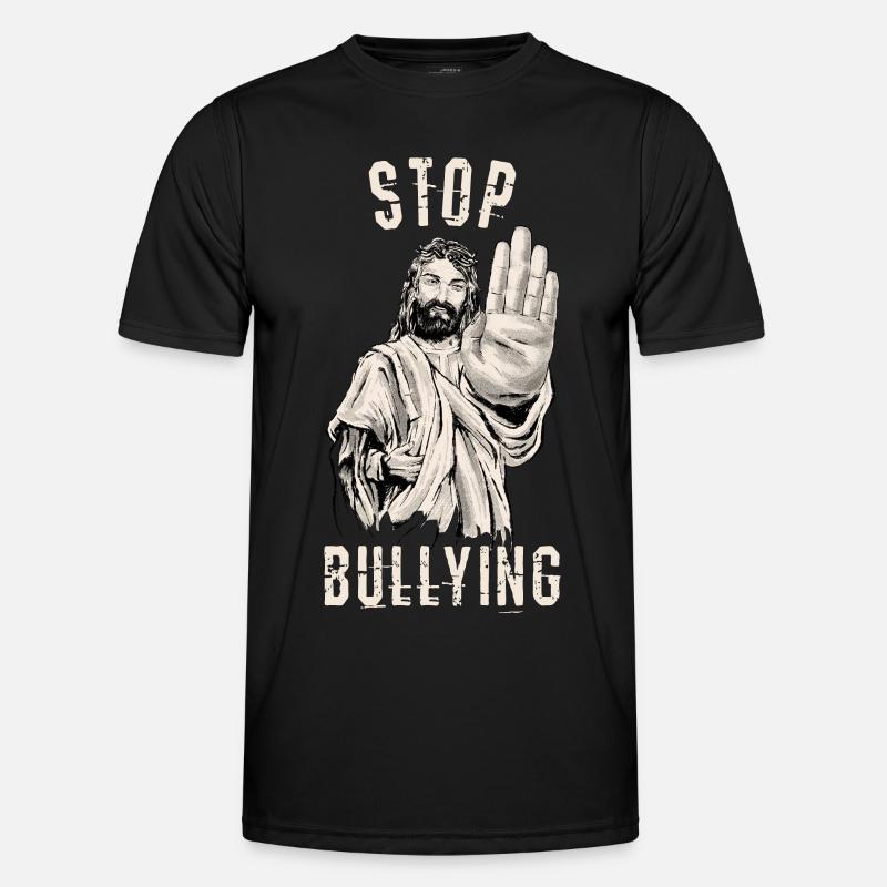 Stopp Mobbing - Männer Funktions-T-Shirt - Schwarz