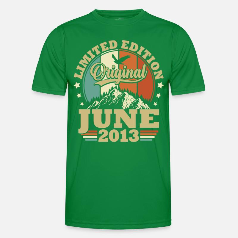 Geburtstagsgeschenk geboren im Juni 2013 Männer Funktions-T-Shirt