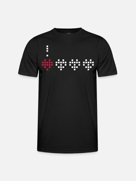 Lebendiges Herz. - Männer Funktions-T-Shirt - Schwarz