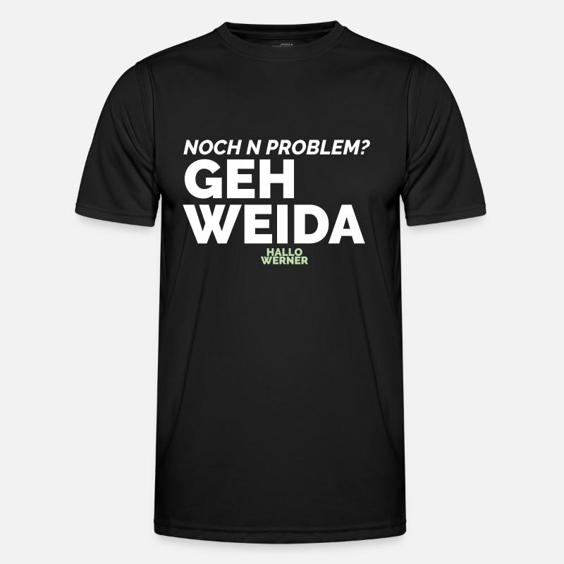 Hallo Werner 2 - Männer Funktions-T-Shirt - Schwarz