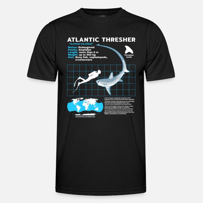 Thresher Shark Datasheet - Men's Functional T-Shirt - black