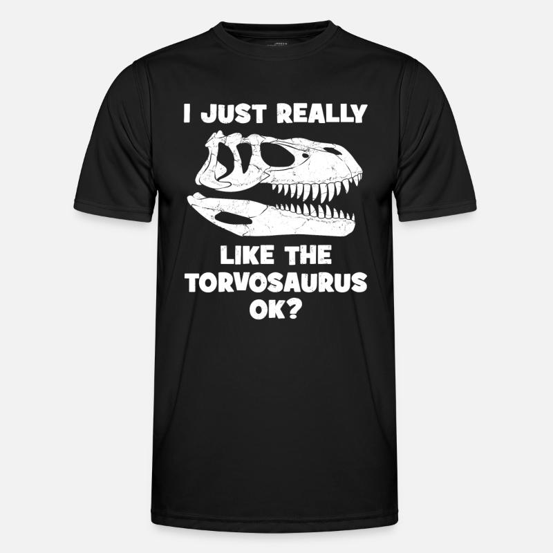 Torvosaurus Fossil Schädel - Männer Funktions-T-Shirt - Schwarz