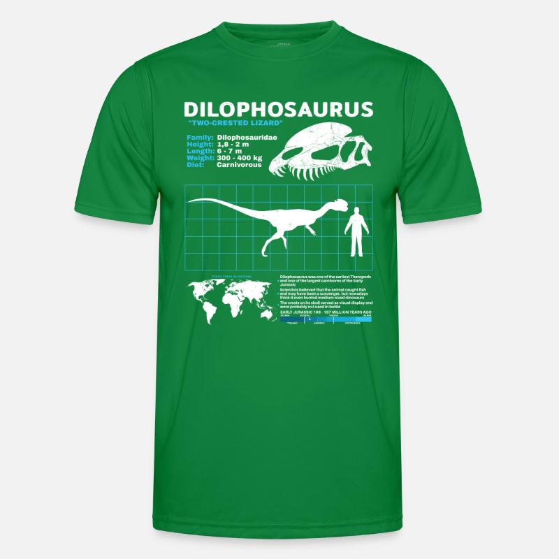 Fiche technique de Dilophosaurus T-shirt sport Homme