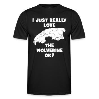 I just really love the Wolverine ok? - Men's Functional T-Shirt - black - Front - AI Model Male 178 dark (178cm)