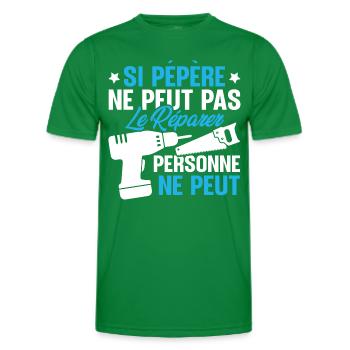 Si Pépère ne peut pas le Réparer, Papy Bricoleur - T-shirt sport Homme - vert - Devant - AI Model Male 178 dark (178cm)