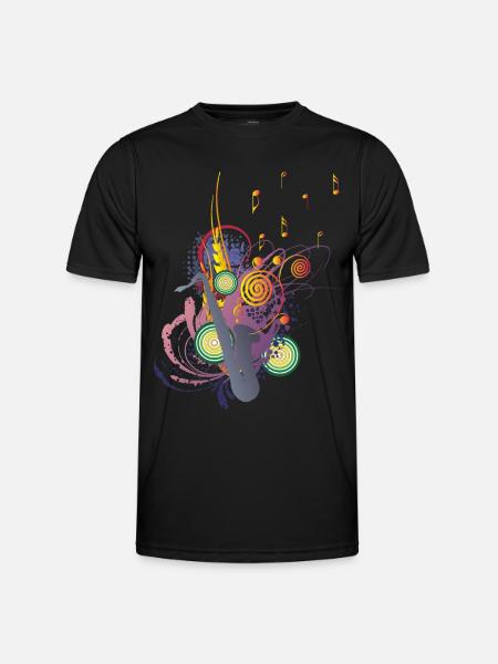 Colours of Music - Männer Funktions-T-Shirt - Schwarz