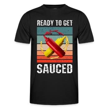 Ready to get sauced - Men's Functional T-Shirt - black - Front - AI Model Male 178 dark (178cm)