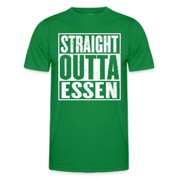 Straight Outta Essen Vintage - Men's Functional T-Shirt - kelly green - Front - AI Model Male 178 dark (178cm)