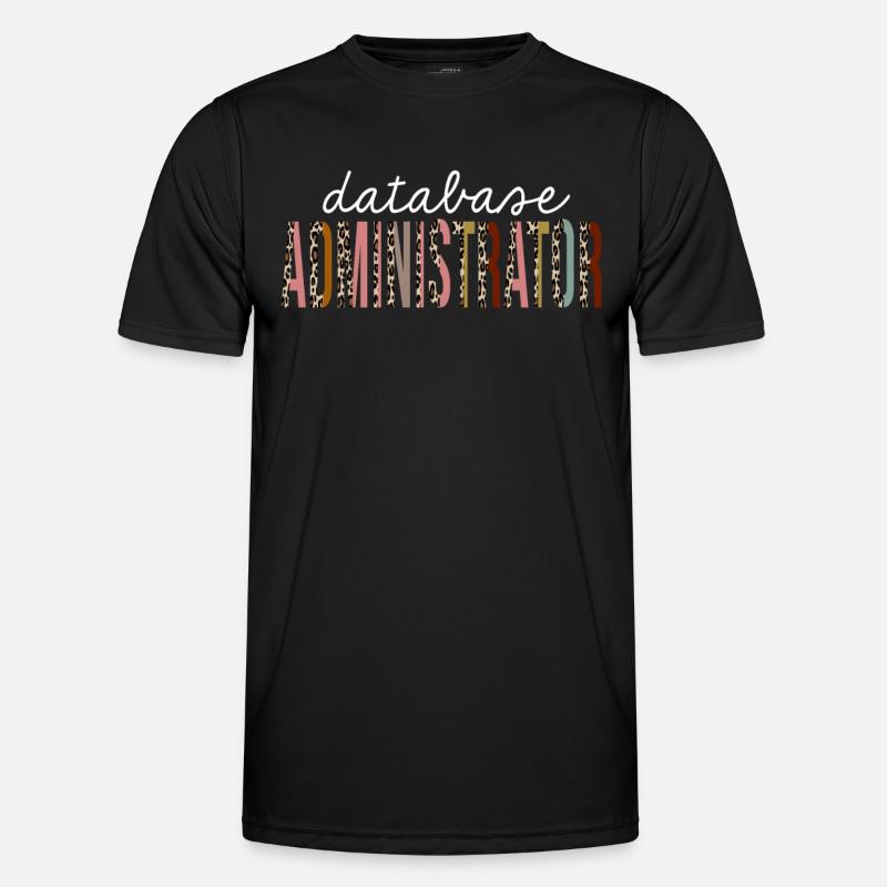 Database Administrator Leopard Print Funny Gift Men's Functional T-Shirt