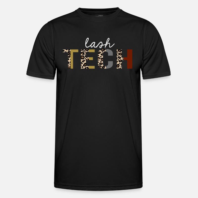 Cadeau drôle d'impression de léopard de Lash tech T-shirt sport Homme