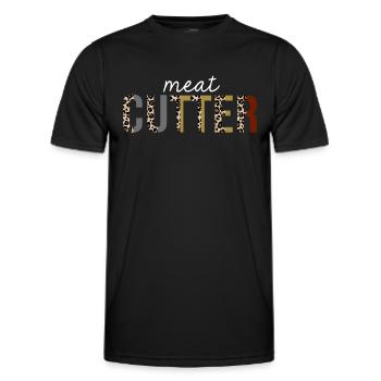 Fleisch Cutter Leopard Print Lustiges Geschenk - Männer Funktions-T-Shirt - Schwarz - Vorne - AI Model Male 178 dark (178cm)