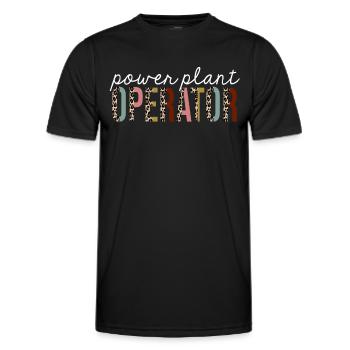 Opérateur de centrale électrique Leopard Print Drôle de cadeau - T-shirt sport Homme - noir - Devant - AI Model Male 178 dark (178cm)