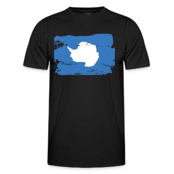 Drapeau officiel de l’Antarctique Pays antarctique - T-shirt sport Homme - noir - Devant - AI Model Male 178 dark (178cm)