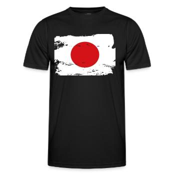 Offizielle japanische Flagge Japanese Country Pride Vintage - Männer Funktions-T-Shirt - Schwarz - Vorne - AI Model Male 178 dark (178cm)