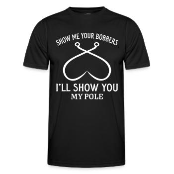 Zeig mir deine Räuber Ich zeige dir meine Stange - Männer Funktions-T-Shirt - Schwarz - Vorne - AI Model Male 178 dark (178cm)