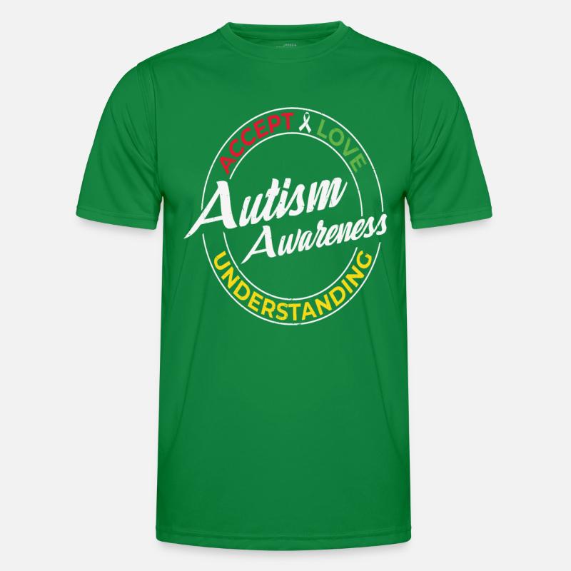 Accepter et aimer la compréhension de la conscience de l’autisme T-shirt sport Homme